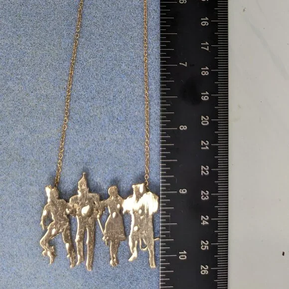 Gold Tone Jewelry Lot Necklaces Ring Bracelet 5 Piece Lot - Picture 4 of 7